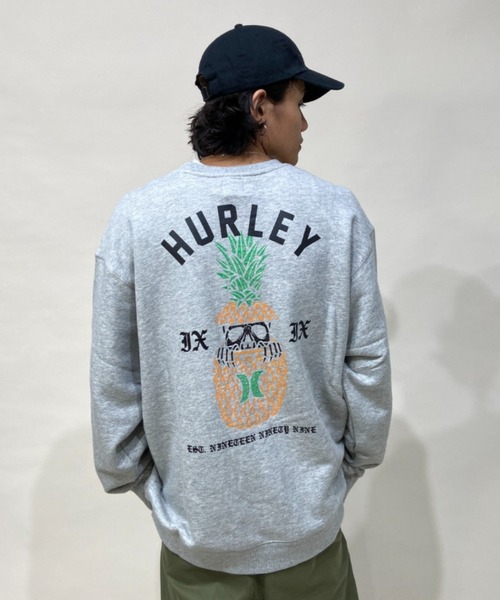 Hurley （ハーレー）の「Hurley/ハーレー ルーズシルエット バックプリントスウェット MFL2100003（スウェット・メンズ・グリーン/グレー/ネイビー・S/M/L）」の18枚目の写真