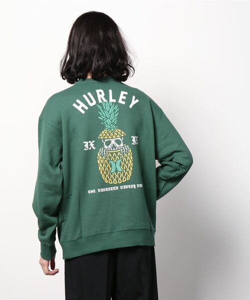 Hurley （ハーレー）の「Hurley/ハーレー ルーズシルエット バックプリントスウェット MFL2100003（スウェット・メンズ・グリーン/グレー/ネイビー・S/M/L）」の12枚目の写真