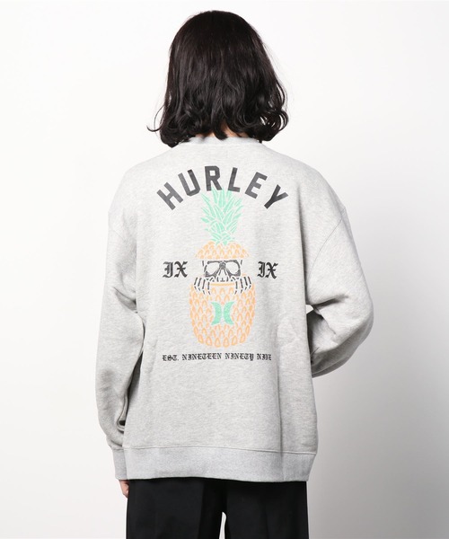 Hurley （ハーレー）の「Hurley/ハーレー ルーズシルエット バックプリントスウェット MFL2100003（スウェット・メンズ・グリーン/グレー/ネイビー・S/M/L）」の11枚目の写真