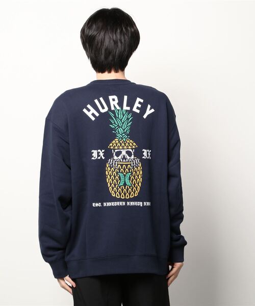 Hurley （ハーレー）の「Hurley/ハーレー ルーズシルエット バックプリントスウェット MFL2100003（スウェット・メンズ・グリーン/グレー/ネイビー・S/M/L）」の13枚目の写真