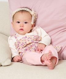 Love&Peace&Money | 小花柄レイヤードカバーオール(ロンパース)