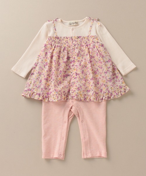 Love&Peace&Money（ラブアンドピースアンドマネー）の「小花柄レイヤードカバーオール（ロンパース・キッズ・サックスブルー/ピンク・80ｃｍ/70cm）」の14枚目の写真