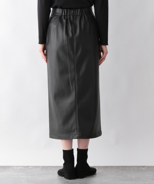 スカート　ブラック　新品 種類2：M パープル ロング スリム アンダー セータースカート