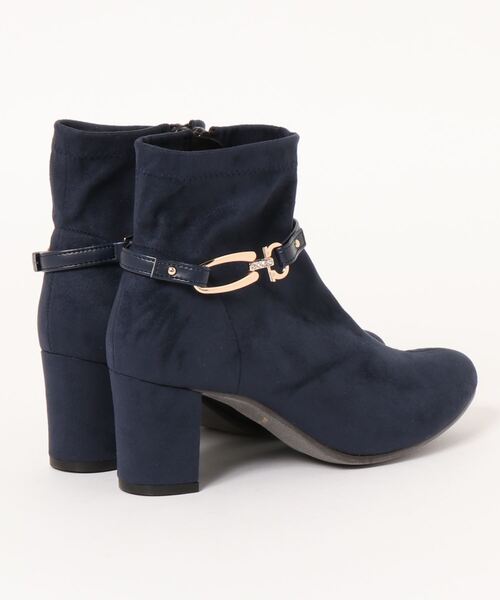 AGOSTO（アゴスト）の「ラウンドトゥベルトショートブーツ（ブーツ・レディース・ネイビー・S/L）」の2枚目の写真