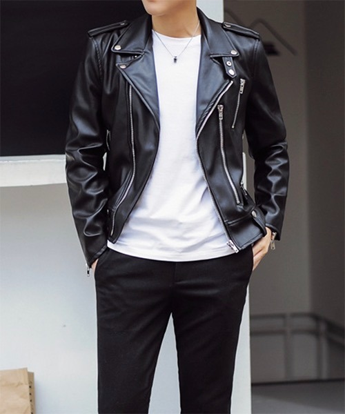 WESTBOY(ウエストボーイ)の「【WB ORIGINALS】Double Riders PU Jacket WO21W3HOT05(その他アウター・メンズ・ブラック・XL/M/L)」の1枚目の写真