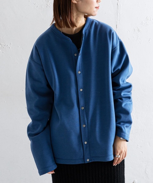 CIAOPANIC TYPY（チャオパニックティピー）の「【ZOZOTOWN限定】裏フリースボンディングスナップカーディガン（カーディガン/ボレロ・メンズ・ブラック/グリーン/ブルー・MEDIUM/LARGE）」の3枚目の写真