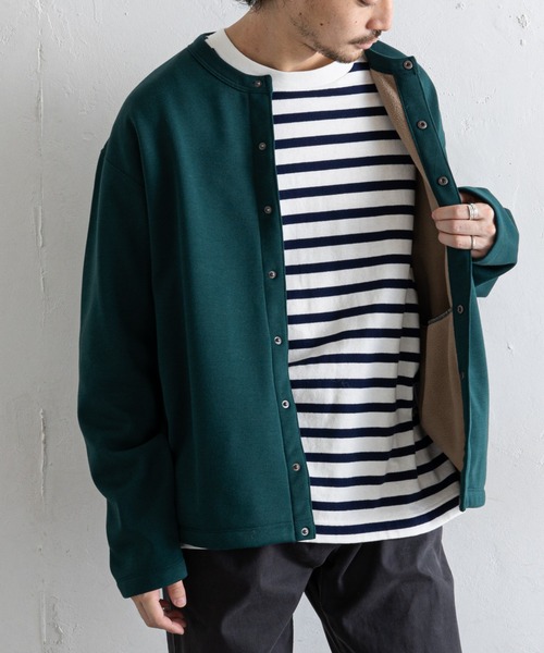 CIAOPANIC TYPY（チャオパニックティピー）の「【ZOZOTOWN限定】裏フリースボンディングスナップカーディガン（カーディガン/ボレロ・メンズ・ブラック/グリーン/ブルー・MEDIUM/LARGE）」の2枚目の写真
