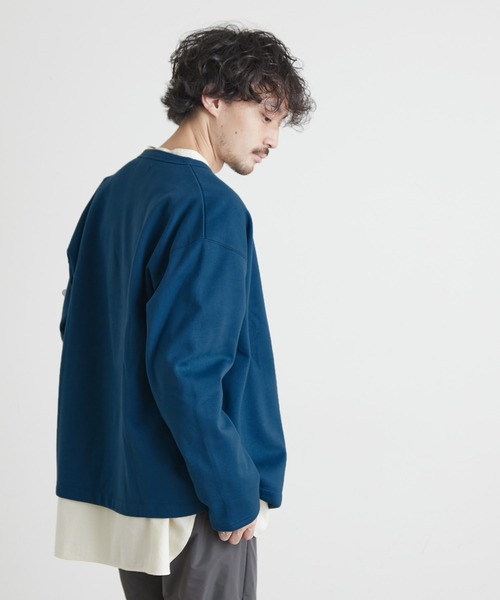 CIAOPANIC TYPY（チャオパニックティピー）の「【ZOZOTOWN限定】裏フリースボンディングスナップカーディガン（カーディガン/ボレロ・メンズ・ブラック/グリーン/ブルー・MEDIUM/LARGE）」の10枚目の写真