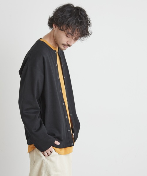 CIAOPANIC TYPY（チャオパニックティピー）の「【ZOZOTOWN限定】裏フリースボンディングスナップカーディガン（カーディガン/ボレロ・メンズ・ブラック/グリーン/ブルー・MEDIUM/LARGE）」の19枚目の写真