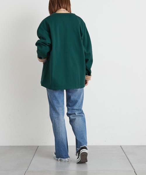 CIAOPANIC TYPY（チャオパニックティピー）の「【ZOZOTOWN限定】裏フリースボンディングスナップカーディガン（カーディガン/ボレロ・メンズ・ブラック/グリーン/ブルー・MEDIUM/LARGE）」の11枚目の写真