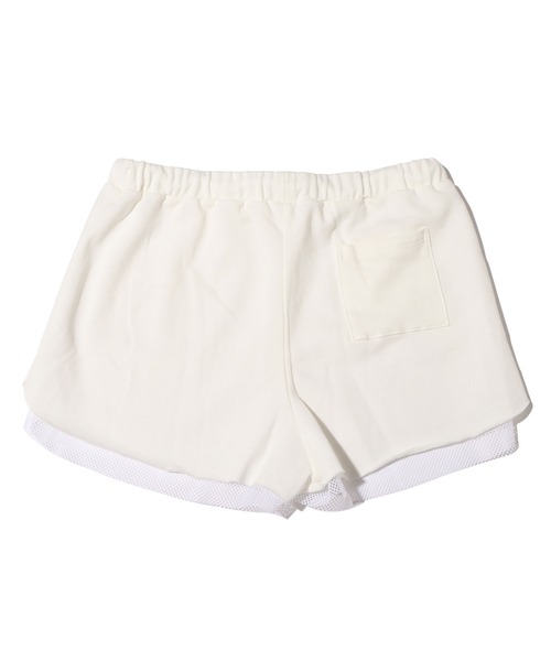 GUACAMOLE（ガカモレ）の「GUACAMOLE × atmos pink メッシュレイヤードスウェットショーパン（スウェットパンツ・レディース・グレー/ブラック/ホワイト・S/M）」の9枚目の写真