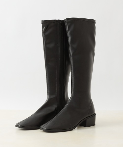 COLONY 2139（コロニートゥーワンスリーナイン）の「【マカロンFoot】ストレスフリーストレッチロングブーツ（ブーツ・レディース・ブラック/ライトグレー・23cm/24cm/25cm）」の6枚目の写真