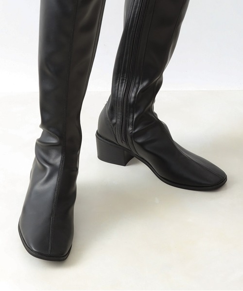 COLONY 2139（コロニートゥーワンスリーナイン）の「【マカロンFoot】ストレスフリーストレッチロングブーツ（ブーツ・レディース・ブラック/ライトグレー・23cm/24cm/25cm）」の20枚目の写真