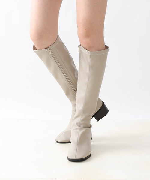 COLONY 2139（コロニートゥーワンスリーナイン）の「【マカロンFoot】ストレスフリーストレッチロングブーツ（ブーツ・レディース・ブラック/ライトグレー・23cm/24cm/25cm）」の10枚目の写真