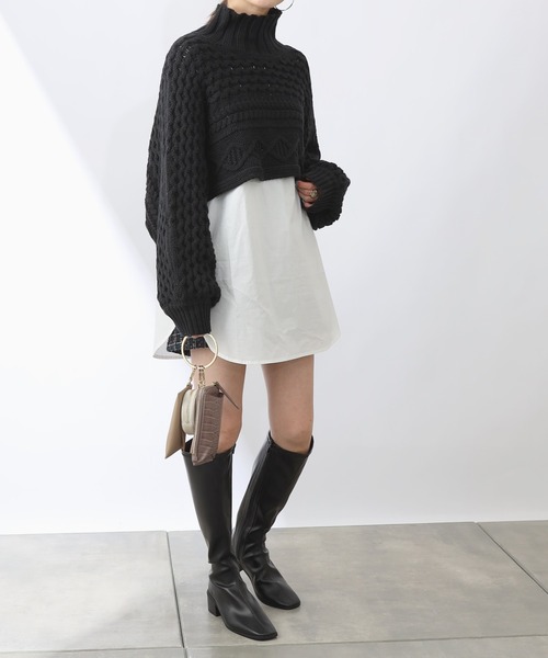 COLONY 2139（コロニートゥーワンスリーナイン）の「【マカロンFoot】ストレスフリーストレッチロングブーツ（ブーツ・レディース・ブラック/ライトグレー・23cm/24cm/25cm）」の3枚目の写真