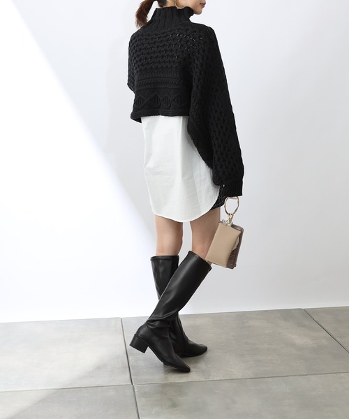 COLONY 2139（コロニートゥーワンスリーナイン）の「【マカロンFoot】ストレスフリーストレッチロングブーツ（ブーツ・レディース・ブラック/ライトグレー・23cm/24cm/25cm）」の17枚目の写真