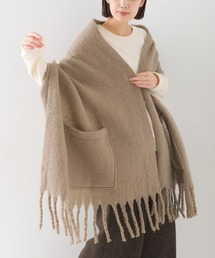 OMNES | 起毛2WAY大判フリンジストール(マフラー)