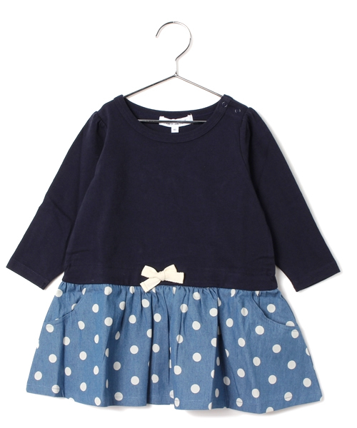 B:MING by BEAMS（ビーミングバイビームス）の「ビーミング by ビームス / コンビネーションワンピース（ワンピース・キッズ・ホワイト/ネイビー・100/120/90/110/130/80）」の16枚目の写真