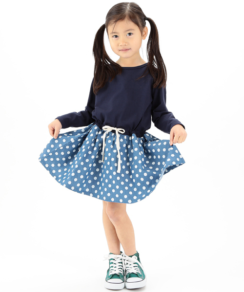 B:MING by BEAMS（ビーミングバイビームス）の「ビーミング by ビームス / コンビネーションワンピース（ワンピース・キッズ・ホワイト/ネイビー・100/120/90/110/130/80）」の17枚目の写真