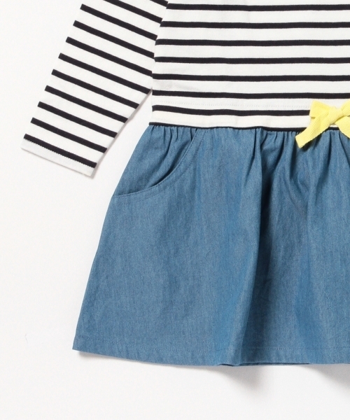 B:MING by BEAMS（ビーミングバイビームス）の「ビーミング by ビームス / コンビネーションワンピース（ワンピース・キッズ・ホワイト/ネイビー・100/120/90/110/130/80）」の21枚目の写真