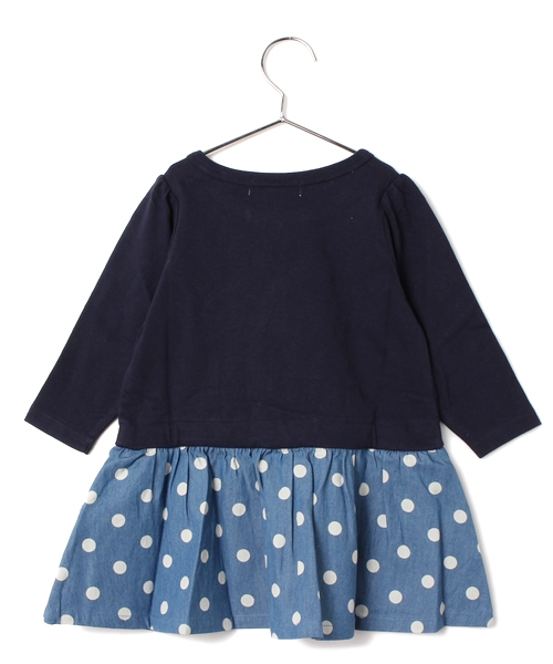 B:MING by BEAMS（ビーミングバイビームス）の「ビーミング by ビームス / コンビネーションワンピース（ワンピース・キッズ・ホワイト/ネイビー・100/120/90/110/130/80）」の8枚目の写真