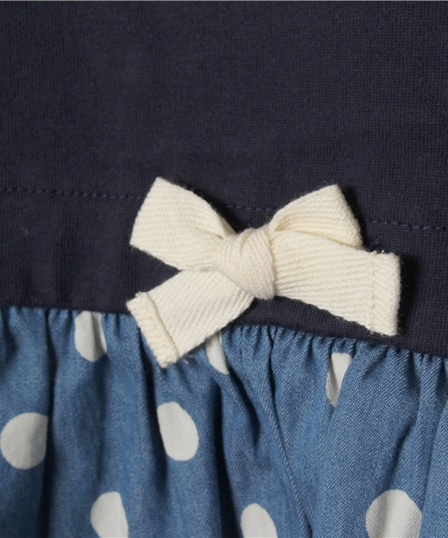 B:MING by BEAMS（ビーミングバイビームス）の「ビーミング by ビームス / コンビネーションワンピース（ワンピース・キッズ・ホワイト/ネイビー・100/120/90/110/130/80）」の3枚目の写真