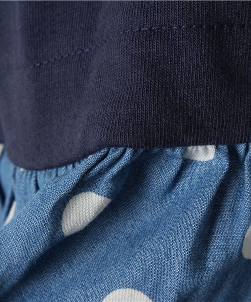 B:MING by BEAMS（ビーミングバイビームス）の「ビーミング by ビームス / コンビネーションワンピース（ワンピース・キッズ・ホワイト/ネイビー・100/120/90/110/130/80）」の5枚目の写真