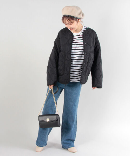 WILD THINGS(ワイルドシングス)の「【WEB限定】【WILD THINGS/ワイルドシングス】 プリマロフトキルティングジャケット #WTW21210SK(ダウンジャケット/コート・レディース・ブラック/カーキ・MEDIUM)」の12枚目の写真