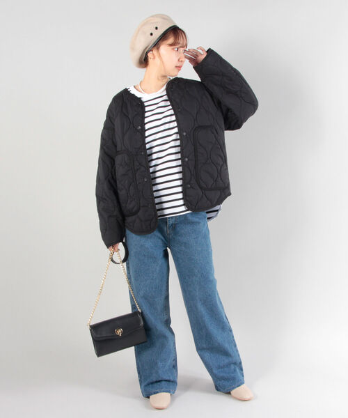 WILD THINGS(ワイルドシングス)の「【WEB限定】【WILD THINGS/ワイルドシングス】 プリマロフトキルティングジャケット #WTW21210SK(ダウンジャケット/コート・レディース・ブラック/カーキ・MEDIUM)」の14枚目の写真