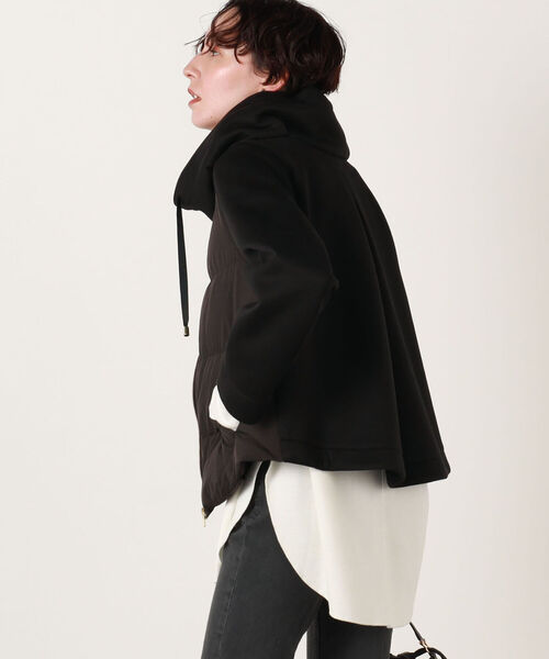 NOLLEY’S（ノーリーズ）の「◇【WEB限定】カットボンディング×スムースタフタダウン（ダウンジャケット/コート・レディース・ブラック/チャコールグレー/ベージュ・FREE）」の5枚目の写真