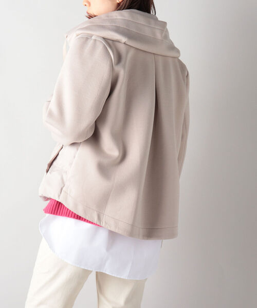 NOLLEY’S（ノーリーズ）の「◇【WEB限定】カットボンディング×スムースタフタダウン（ダウンジャケット/コート・レディース・ブラック/チャコールグレー/ベージュ・FREE）」の19枚目の写真