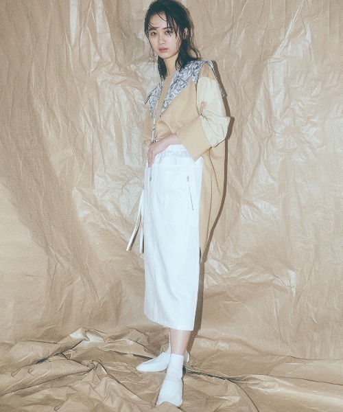 RURI.W（ルリ）の「【RURI.W】SPLICED BLOUSE（シャツ/ブラウス・レディース・ベージュ/ネイビー・FREE）」の15枚目の写真