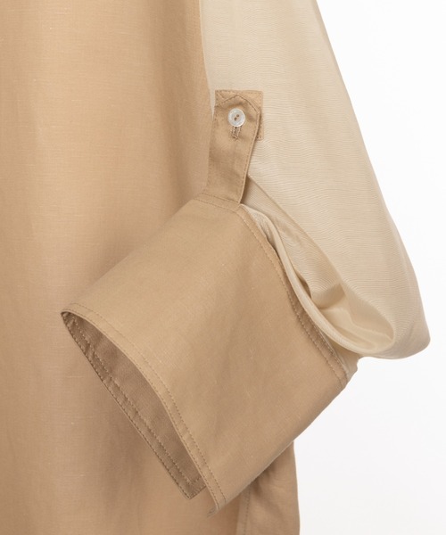 RURI.W（ルリ）の「【RURI.W】SPLICED BLOUSE（シャツ/ブラウス・レディース・ベージュ/ネイビー・FREE）」の7枚目の写真
