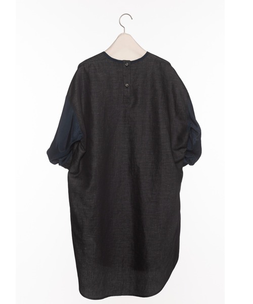 RURI.W（ルリ）の「【RURI.W】SPLICED BLOUSE（シャツ/ブラウス・レディース・ベージュ/ネイビー・FREE）」の4枚目の写真