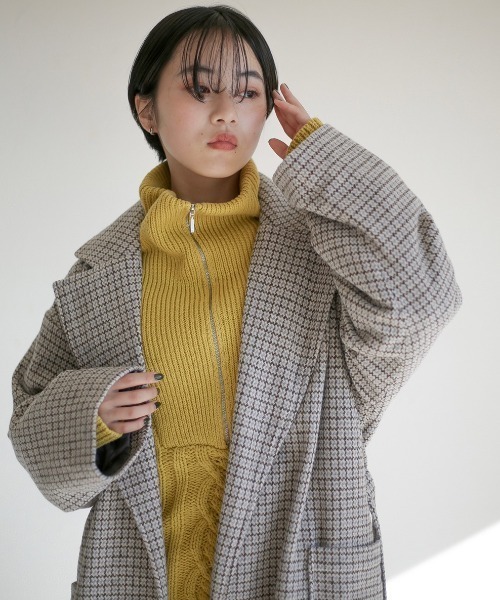 spoon store(スプーンストア)の「ハーフジップケーブルニット(ニット/セーター・レディース・グリーン/マスタード/ホワイト系その他・フリー)」の9枚目の写真