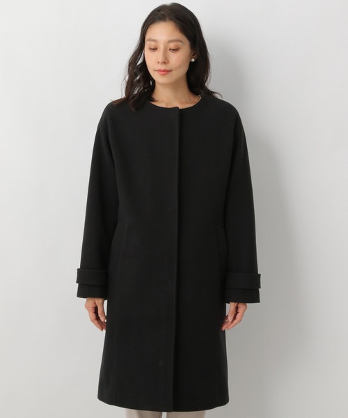 LEPSIM（レプシィム）の「クルーネックロングコート　235838（その他アウター・レディース・ブラック/ベージュ系その他・MEDIUM/LARGE）」の3枚目の写真