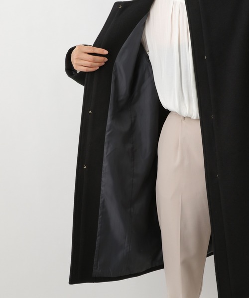 LEPSIM（レプシィム）の「クルーネックロングコート　235838（その他アウター・レディース・ブラック/ベージュ系その他・MEDIUM/LARGE）」の4枚目の写真