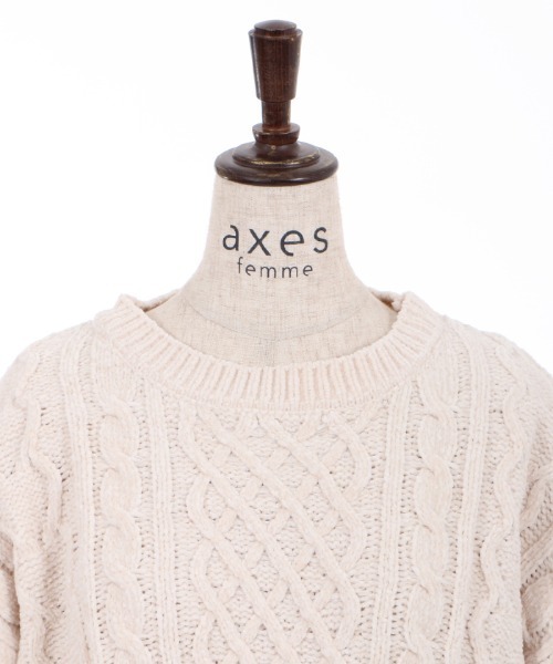 axes femme（アクシーズファム）の「ベルト付クルーネックチュニ（チュニック・レディース・ミント/モカ/キナリ・FREE）」の7枚目の写真