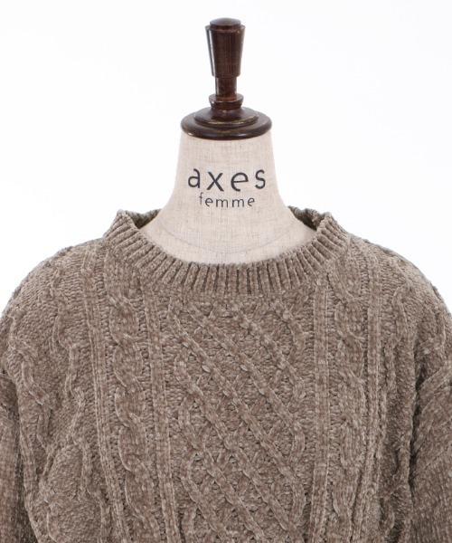 axes femme（アクシーズファム）の「ベルト付クルーネックチュニ（チュニック・レディース・ミント/モカ/キナリ・FREE）」の17枚目の写真