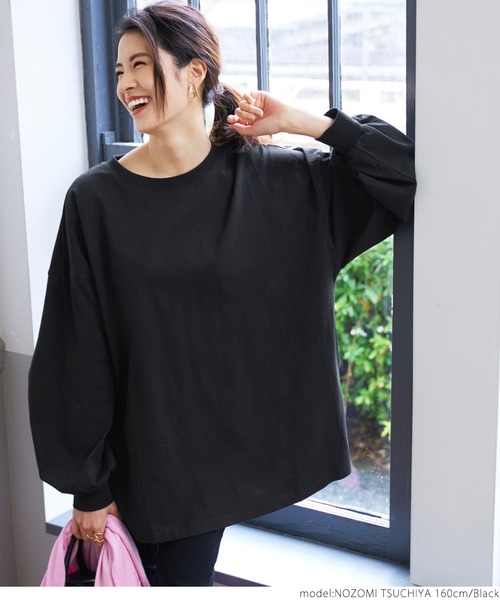 coca(coca)(コカ)の「ボリューム袖カットプルオーバー(Tシャツ/カットソー・レディース・ホワイト/ブラック・ONE SIZE)」の12枚目の写真
