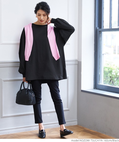 coca(coca)(コカ)の「ボリューム袖カットプルオーバー(Tシャツ/カットソー・レディース・ホワイト/ブラック・ONE SIZE)」の13枚目の写真