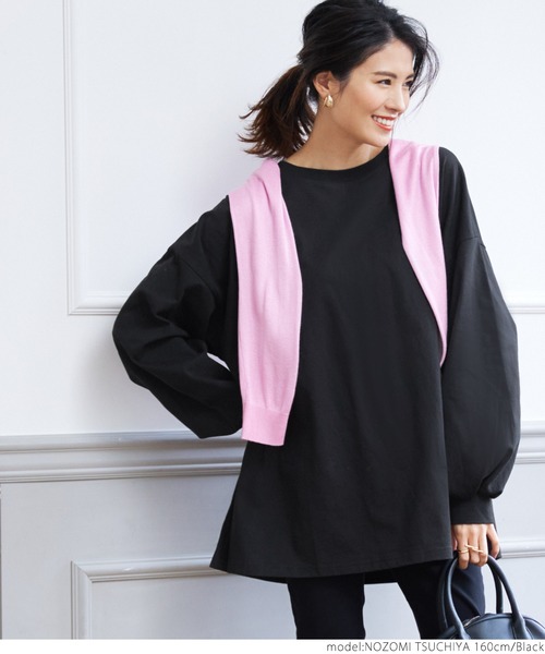 coca(coca)(コカ)の「ボリューム袖カットプルオーバー(Tシャツ/カットソー・レディース・ホワイト/ブラック・ONE SIZE)」の14枚目の写真