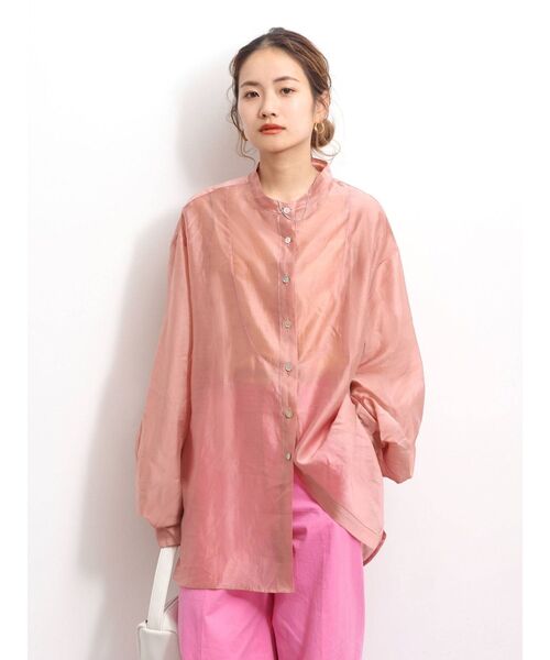 【WEB限定】スリーブボリュームシアーブラウス