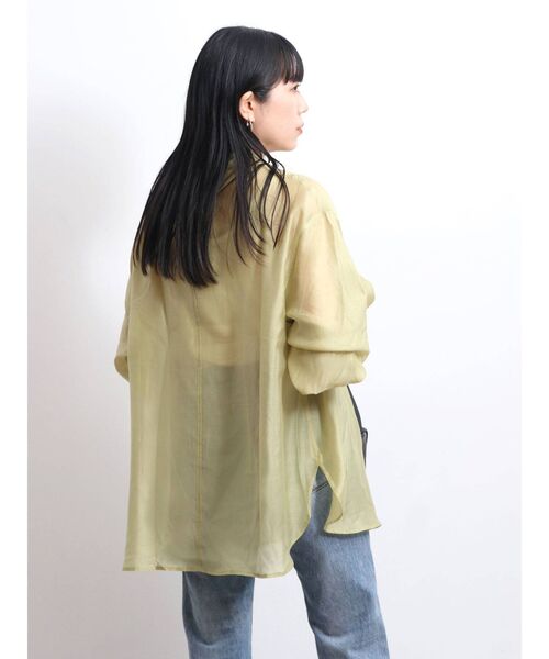 【WEB限定】スリーブボリュームシアーブラウス