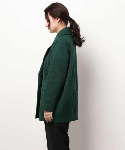AZUL by moussy（アズールバイマウジー）の「MIDDLE CHESTER COAT/ミドルチェスターコート（その他アウター・レディース・ブラック/ダークグリーン・SMALL/MEDIUM）」の4枚目の写真