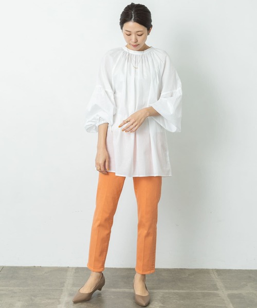 URBAN RESEARCH Sonny Label（アーバンリサーチサニーレーベル）の「テーパードカラーデニム（デニムパンツ・レディース・ベージュ系その他/グリーン/オレンジ・24/25/26）」の15枚目の写真