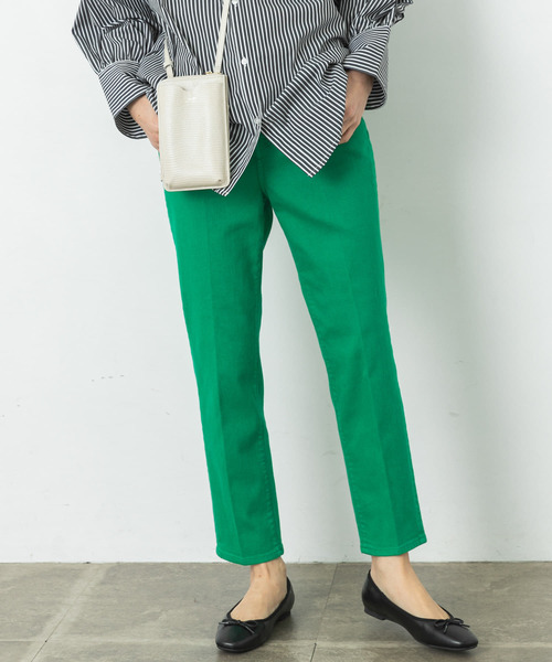 URBAN RESEARCH Sonny Label（アーバンリサーチサニーレーベル）の「テーパードカラーデニム（デニムパンツ・レディース・ベージュ系その他/グリーン/オレンジ・24/25/26）」の4枚目の写真