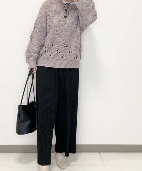 Cutie Blonde（キューティーブロンド）の「◆【S-L】スッキリ見え！プリーツパンツ（その他パンツ・レディース・ブラック/ピンク系/ライトベージュ・02/01/03）」の9枚目の写真