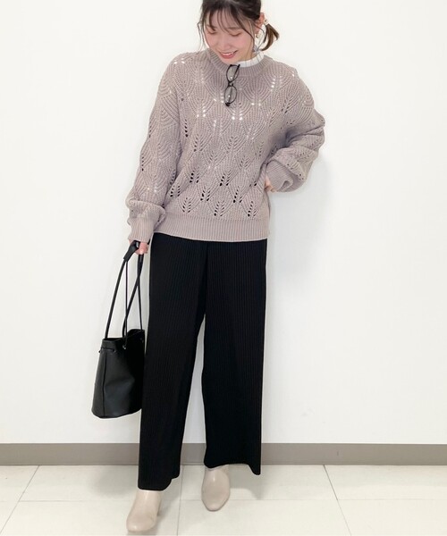 Cutie Blonde（キューティーブロンド）の「◆【S-L】スッキリ見え！プリーツパンツ（その他パンツ・レディース・ブラック/ピンク系/ライトベージュ・02/01/03）」の10枚目の写真