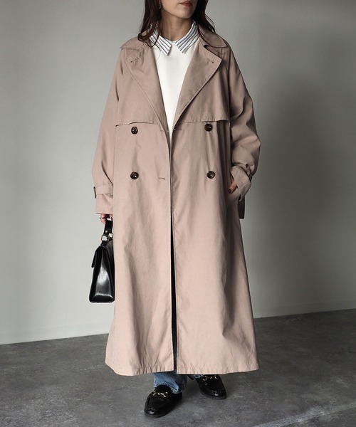 Riberry（リベリー）の「キャンディースリーブヨーク切替トレンチコート（トレンチコート・レディース・ベージュ/ライトベージュ/ブルー/グレイッシュベージュ/グレー/グリーン/イエロー・MEDIUM/LARGE）」の11枚目の写真